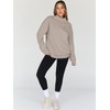 Trendy Queen Womens Oversized Sweatshirts Turtleneck Pullover Long Sleeve Hoodies