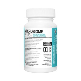 Microbiome Plus Gastrointestinal Probiotics L Reuteri NCIMB 30242 GI Digestive Supplements, Allergy Safe & Gluten Free for Men and Women (1 Month Supply)