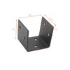 20-Pack Black U-Shaped Metal Mounting Brackets Support for 2x4 &