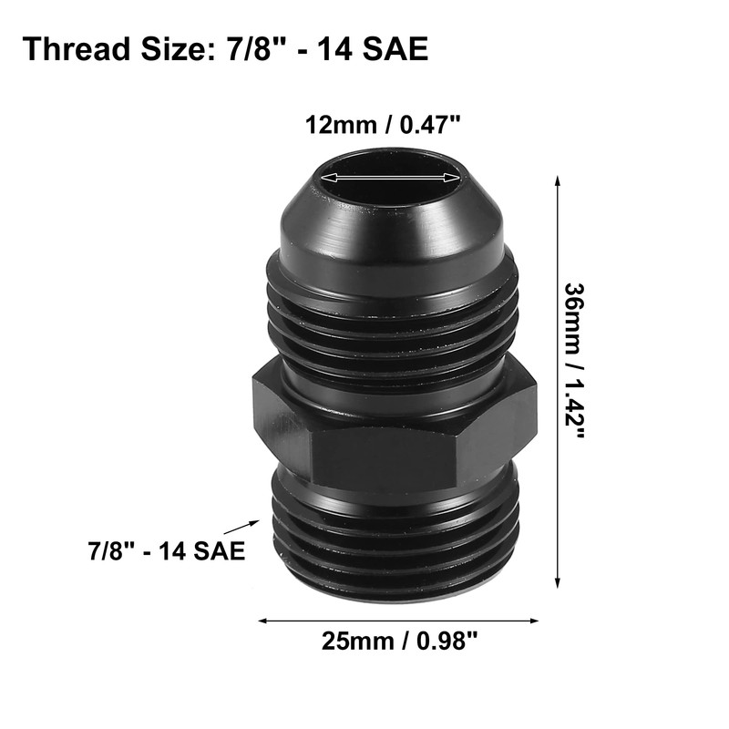 A ABSOPRO 4 pieces AN10 to AN10 fuel distributor adapter