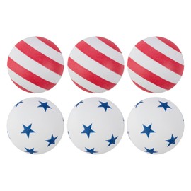 STIGA 6 Pack Stars/Stripes Ping Pong Balls - 40mm ITTF Regulation Size and Weight Ping Pong Balls