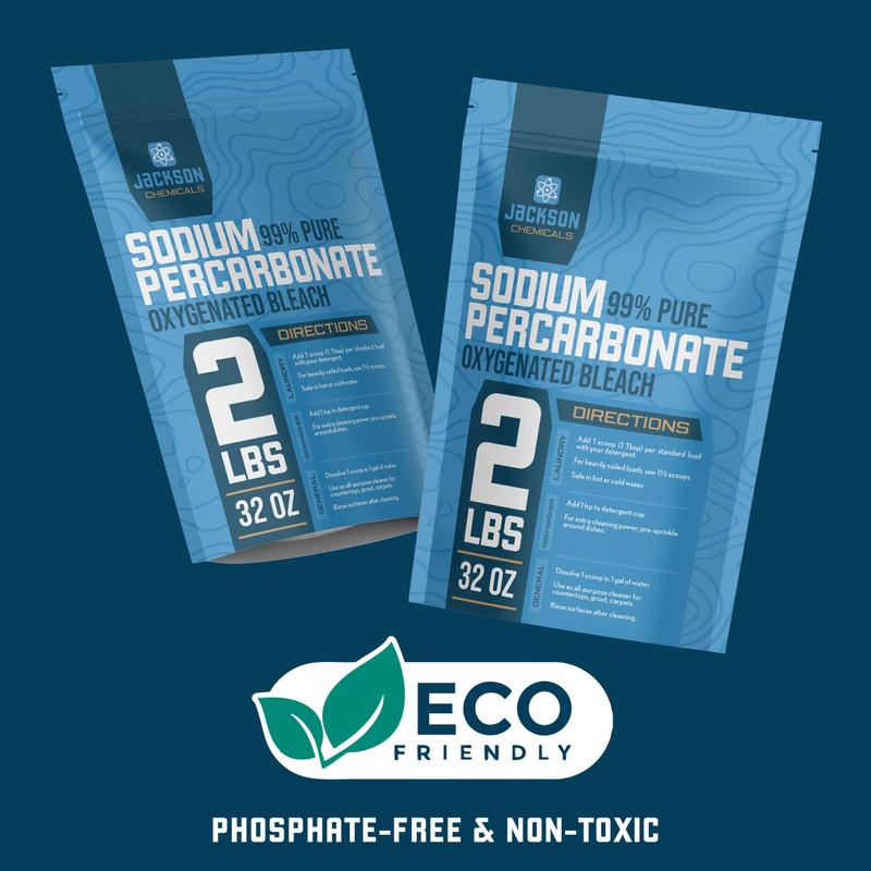 Sodium Percarbonate 2 lb – Chlorine-Free Laundry Booster, Eco-Friendly Stain