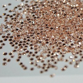 Minejin Nail Art Mini Rhinestones Micro Crystals Sharp Bead Phone Mini Gems Diy Art Decoration Need Glue 1400Pcs (Champagne)