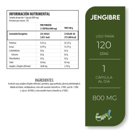 Jengibre 120 Caps Best Health Para Estreimiento Inflamacin Sin Sabor