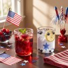 Potchen 2 Pack Patriotic Wine Glasses Icon Stemless, 9oz Red
