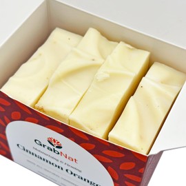 4-Pack Cinnamon Orange Soap | Handmade, All-Natural, Cold-Processed | Infused with Cinnamon and Orange Essential Oils | Refreshing & Nourishing For Face & Body, All Skin Types | For Men and Women (4 x100grams / 4 x 3.5oz)