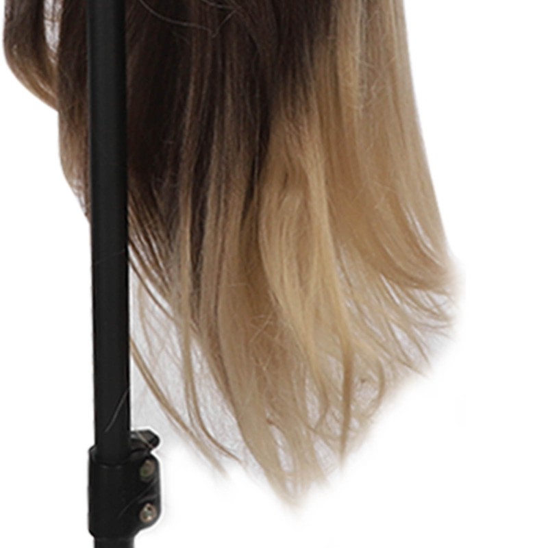 Blonde Gray Gradient Wig Hair Mannequin Head Hairdressing Styling Training