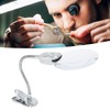 Magnifying Glass Clamp LED Light Gooseneck Desk Lamp Clamp for