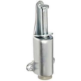 Rockwood 459.26D Brass Spring Loaded Plunger Stop, 8 X 3/4" OH SMS Fastener, 1-7/8" Projection, 1-3/8" Base Width x 5-3/8" Base Length, Satin Chrome Plated Finish