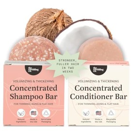 Juego de champú y acondicionador en barra que promueve el crecimiento del cabello, fortalece y da volumen a todo tipo de cabello Fórmula sin
