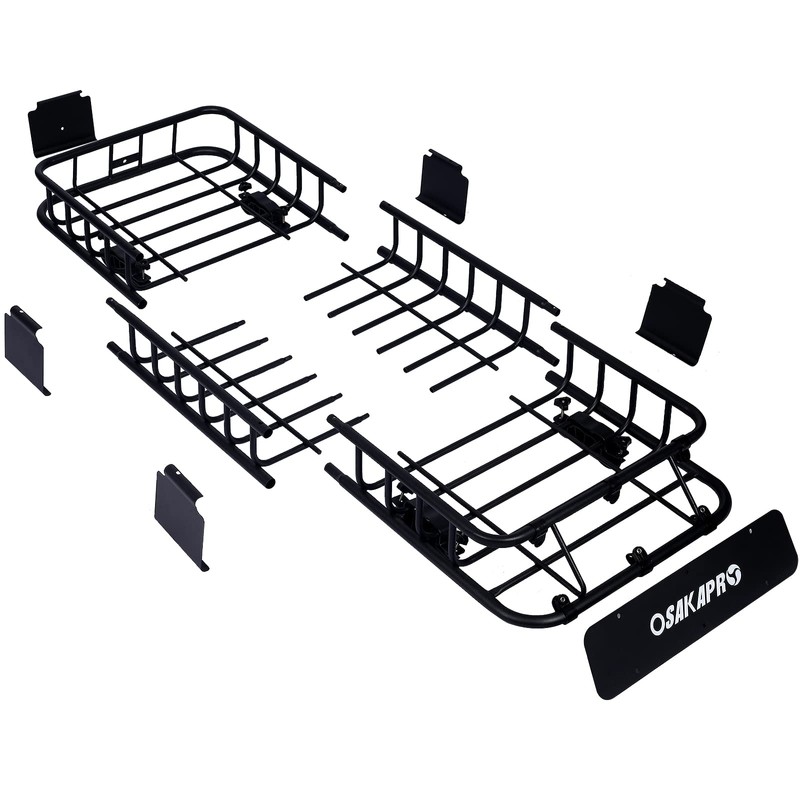 64" x 22.8" Roof Rack Rooftop Cargo Carrier Steel Basket,