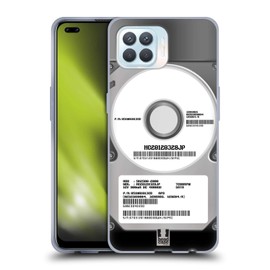 Head Case Designs Silber Hard Disk Drives Soft Gel Handyhülle Hülle kompatibel mit Oppo F17 Pro / A93 / Reno4 F