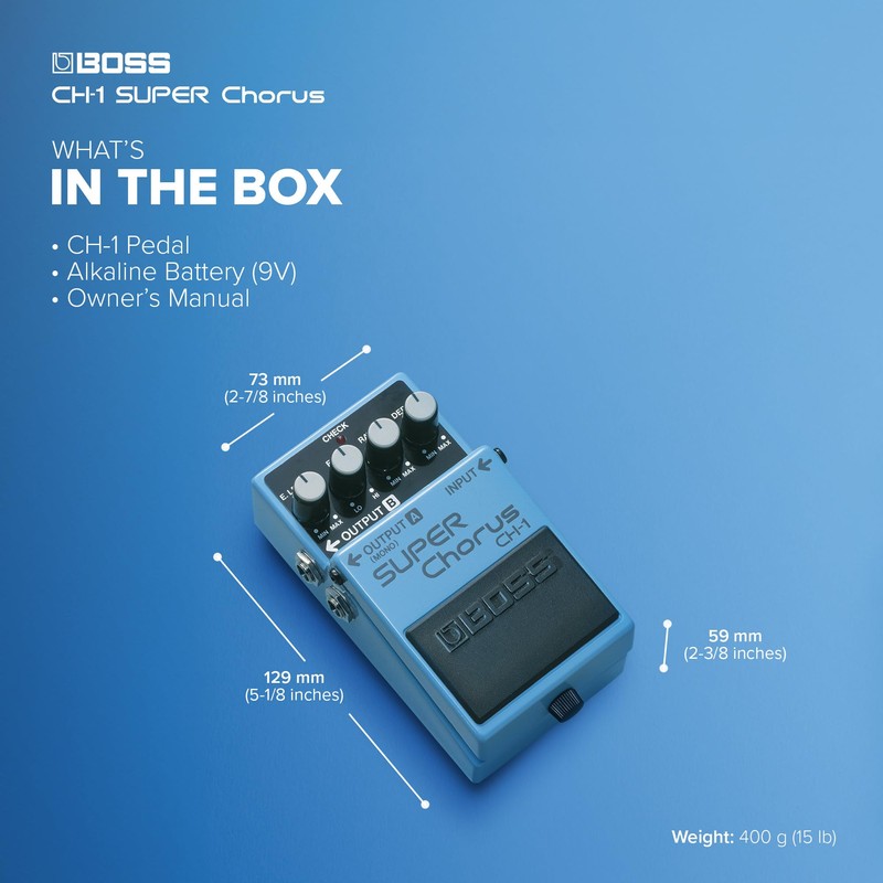 BOSS CH-1 SUPER Chorus | Classic Compact Chorus Effects Pedal