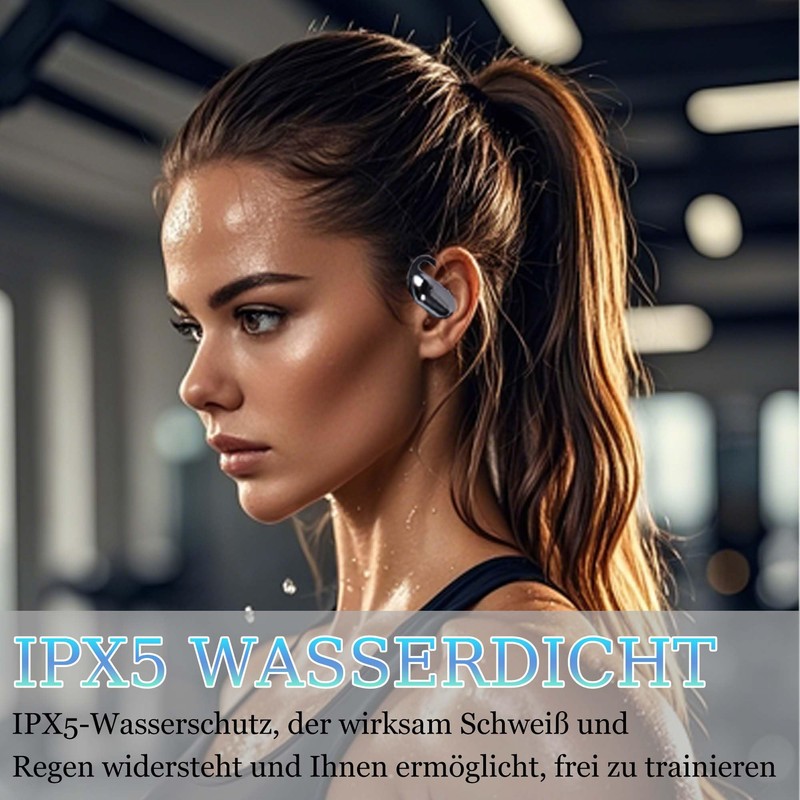 Open Bluetooth Headphones, Ear Hook LED Colour Screen Headphones, Active