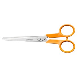 Fiskars Classic 1075054 Small Craft Universal Scissors, Right and Left-Handed, Total Length: 16 cm, Improved Ergonomic Handle, Quality Steel/Plastic, Orange