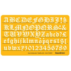 Old English Letter Stencils 10 mm, Lettering Stencils for Crafts English Stencil Alphabet Number Drawing Drafting Template