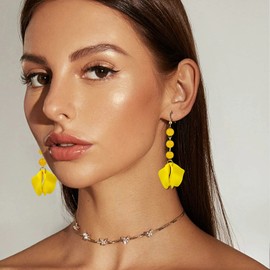 Flower Earrings for Women Statement Earrings Colorful Matte Floral Stud Earrings Chic Cute Boho Earrings Jewelry for Women Gifts for Birthday Party