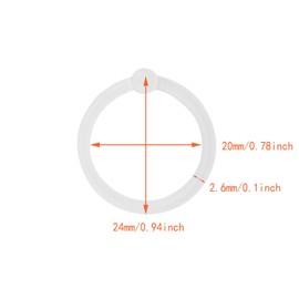 DGZZI 100PCS Staple Ring Album Card Loose-Leaf Buckle 24mm Buckle Binding Ring Notebook Metal Ring for Paper Binding Index Cards Flash Cards Scrapbooking Recipes Menus Albums Storage Keys