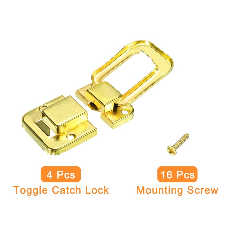 sourcing map 4Pcs Toggle Catch Lock, 1.89" x 1.26" (LxW)