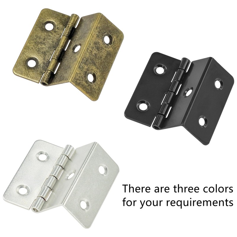 8 PCS Three Fold Hinges – Durable Metal Folding Hinges