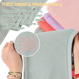 Pesaat Winter Scarf Baby Kids Knitted Scarf 100% Cotton Warm Long Neckerchief Girls Boys Soft Beautiful Scarves, Water green