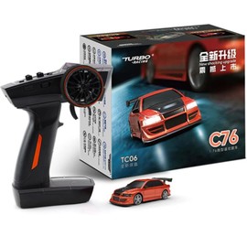 Hi-Tec Turbo Racing C76 On-Road Car, Red, After-Sales Support, Type-C Charging, 2.4 GHz Technology Certification, Japanese Instruction Manual, 30 Minutes Continuous Run, 1/76 RC Transmitter Included