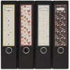 Designed labels for spine pocket files - theme “Pattern 001”