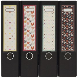 Designed labels for spine pocket files - theme “Pattern 001” - for large standard A4 files, an original by File Art and a-m-w-shop