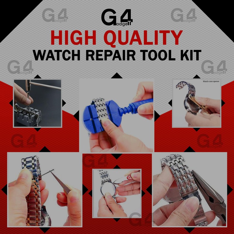 G4GADGET Strong Quality 16pc Watch Repair Tool Kit Easy Operation