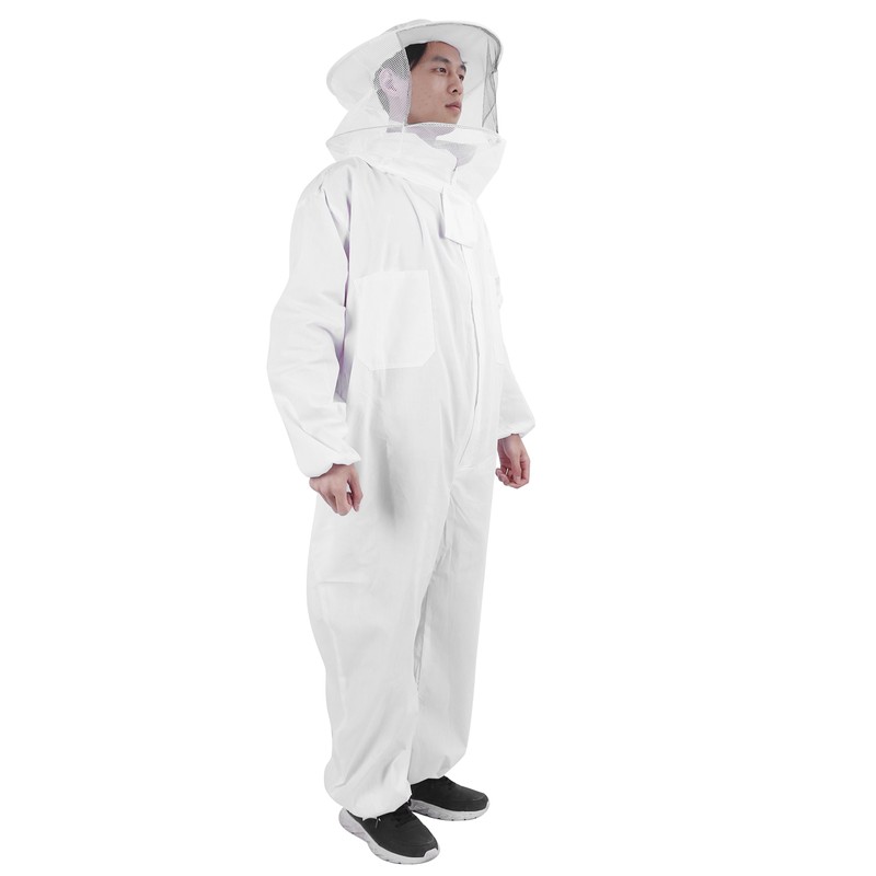 OnePiece Beekeeping Suit Protective Clothes with Dual Zippers Beekeeping Supplies