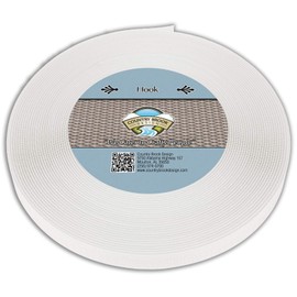 Country Brook Design - 1/2 Inch White Sew on Hook Only, 50 Yards