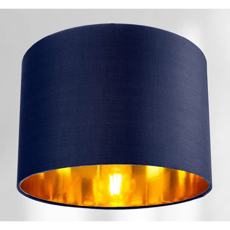 Contemporary and Chic Midnight Blue Cotton 10" Table or Pendant