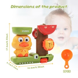 Children's Bath Water Toy, Bath Toy with Water Creator, Bath Toy Baby from 1 Year, Baby Bath Toy from 1 2 3 4 Years Suitable for Babies for Bathing and Playing