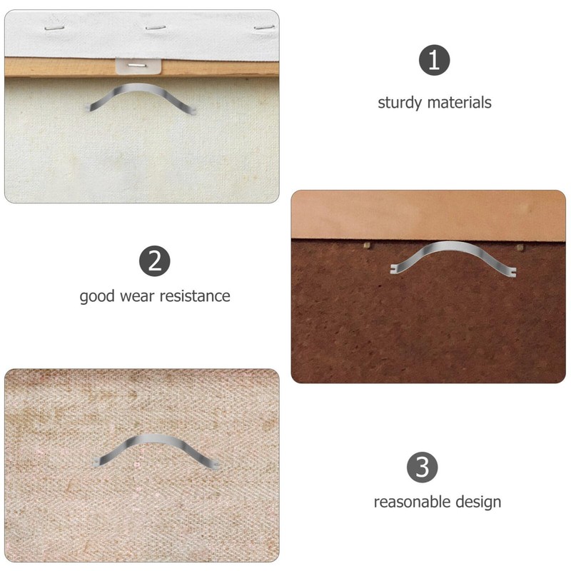 STOBOK Pack of 50 Spring Clips Made of Stainless Steel