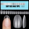 TOMICCA Pre-Sanded Nail Tips, Short, Full Coverage, Plain Tips, Clear