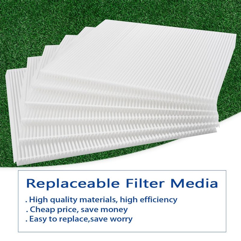 OlitAir 8 Pack Replaceable Filter Media for 14x14x1 MERV 13