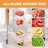 Stainless Steel Meat Chopper Masher - 6 Blade Hamburger Smasher