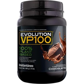 EVOLUTION, Proteína Vegetal, VP100, Vegan Protein, Suplemento Alimenticio, Aminoácidos Esenciales, Sin Gluten, Low Fat, Low Carb, Post Workout, Sabor Chocolate, 17.4 Porciones, 800g