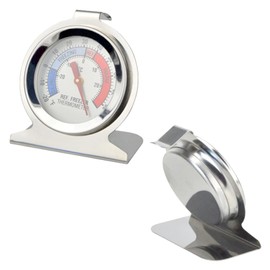 Voittozege 6 Pcs Refrigerator Thermometer, Large Dial Freezer Thermometer Classic Series Thermometer Kitchen Refrigerator Freezer Fridge Cooler with Hanging Hook and Stand, Stands Alone Thermometers