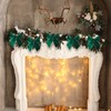 8 Pcs Christmas Wreath Bows for Front Door, Green Velvet