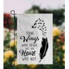 YmeerGifts Memorial Day Garden Flag - Outdoor Gravesite Feather Saying