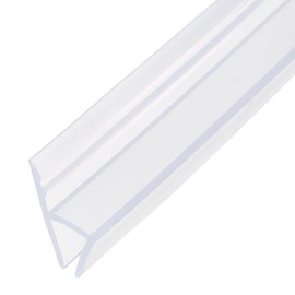 uxcell Shower Door Side Seal, H-Type Shower Door Sweep for 5/16" Glass 86.5" Long Silicone Frameless Glass Door Seal Strip, Stop Shower Leaks, Clear