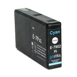 Go Inks 1 Cyan Ink Cartridge to replace Epson T7902 (79XL Series) Compatible/non-OEM for Epson Workforce Pro Printers