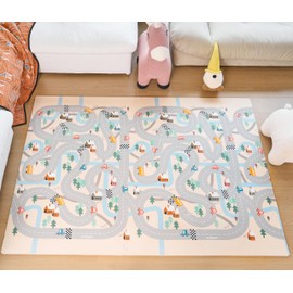 Stylish Play Puzzle Mat 59.0x82.7 Inches -35 Tiles Soft and Non-Toxic Play Mat EVA Foam Tiles for Gym Nursery Playroom Livingroom
