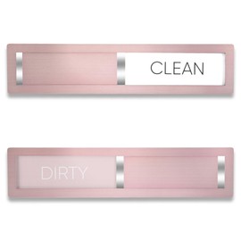 Dishwasher Magnet Clean Dirty Sign, HYF DESIGN 304 Stainless Steel Dishwasher Magnet - Strong&Smooth Slide Indicator with Extra Tapes, Fit for All Dishwasher(Rose Gold-02)