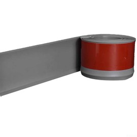 PVC Soft Skirting Board, 4 Meters Peel and Skirting Board Cladding, 8cm Wide, Wall Skirting Board, Trim for Floor and Wall Plinth, Waterproof (Grey)