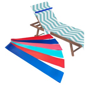 6 Pack Towel Bands, Towel Holder for Beach Chair, 6 Color Rubber Towel Clips for Pool Chair, Must Haves Beach & Cruise Accessories, Towel Bands for Cruise Chairs, Perfect Alternatives for Towel Clips