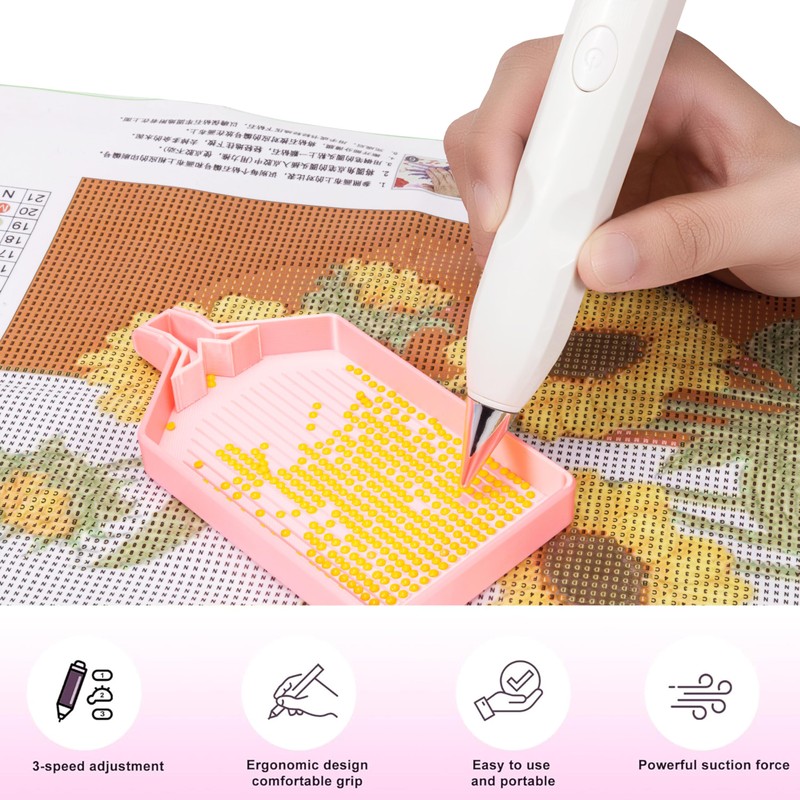Electric Diamond Art Painting Pen with Vacuum Pump