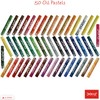 50 Assorted Colour Shades DOMS Oil Pastels - Rich Bright