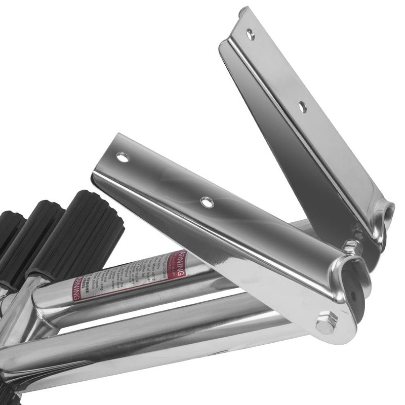 Hoffen 4 Steps Ladder Stainless Sport/Diver Ladder Dual Vertical Telescoping